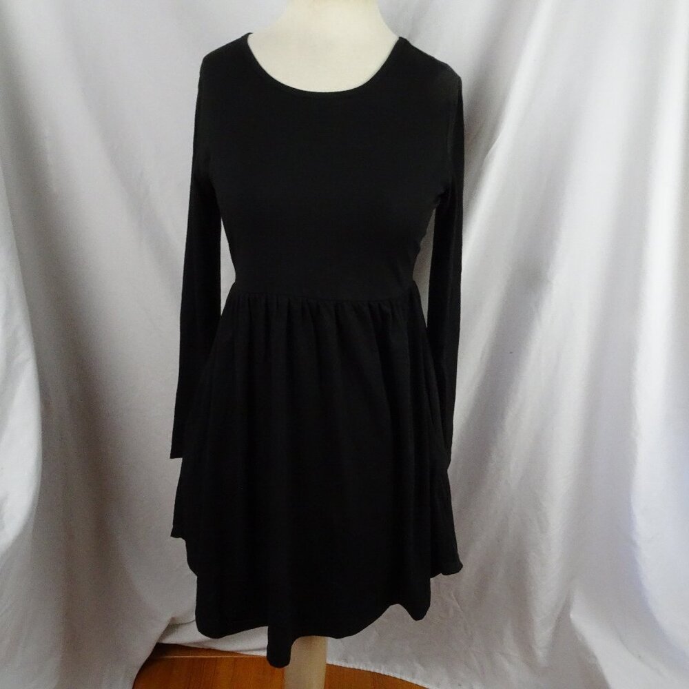 HiMone Women Long Sleeves Black Dress Size M